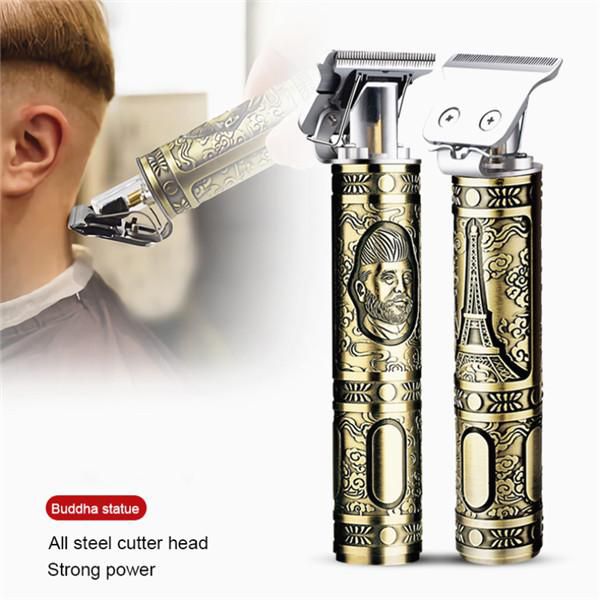 Vintage T9 Rechargeable Hair & Beard Trimmer – Metal Body Hair Clipper