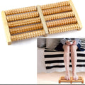 Traditional Wooden Roller Foot Massager Durable Natural Wood Design For Relaxation Stress Relief And Improved Blood Circulation